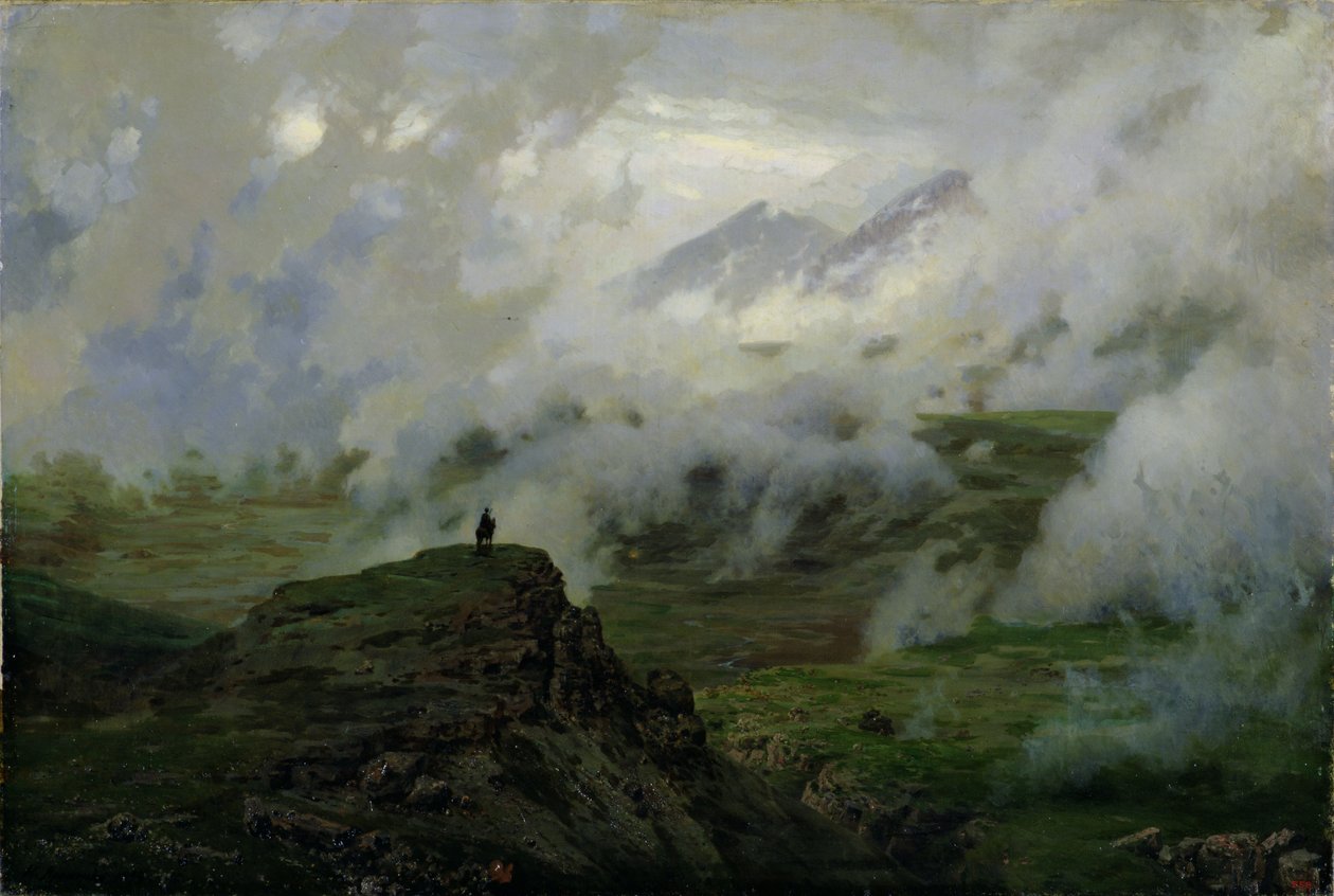 Mount Elbroes, Rusland, 1894 door Nikolai Aleksandrovich Yaroshenko