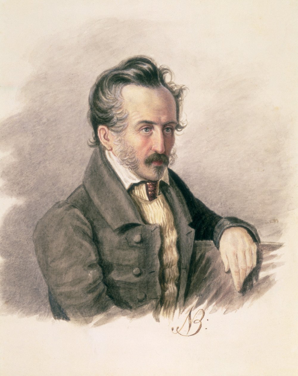Portret van Prins Volkonsky door Nikolai Alexandrovich Bestuzhev