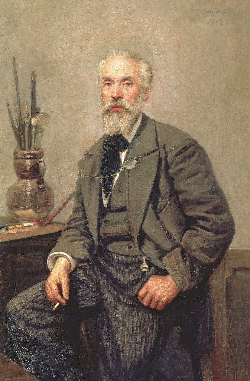 Portret van Konstantin Apollonovich Savitsky (1844-1905), 1902 door Nikolai Karlovich Grandkovsky