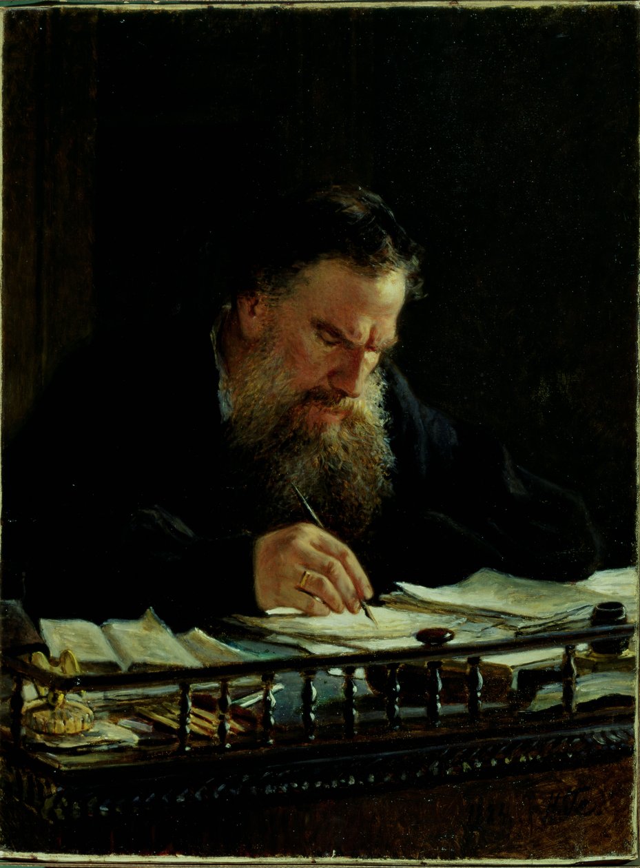 Portret van Lev Tolstoj door Nikolai Nikolajevitch Gay