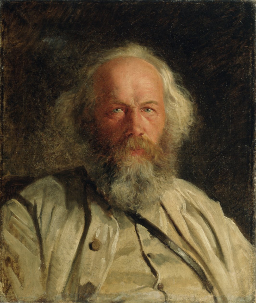 Portret van Mikhail Alexandrovich Bakunin (1814-76) 1871 door Nikolai Nikolajevitch Gay