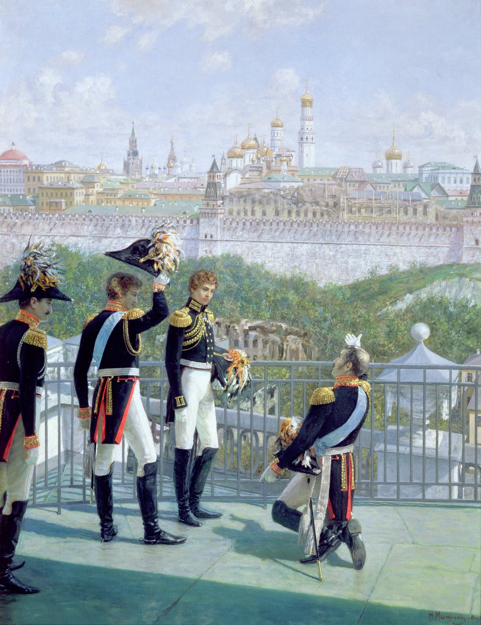 Pruisische Koning Friedrich Wilhelm II (1744-97) bedankt Moskou, 1896 door Nikolai Sergeyevich Matveyev