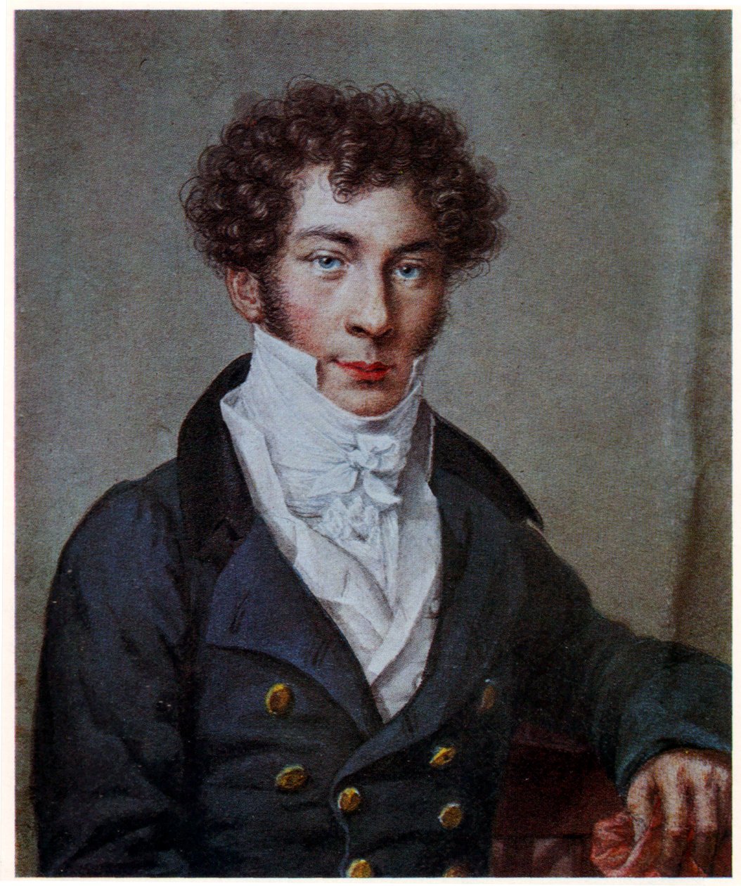 Portret van de Russische dichter Konstantin Batyushkov, 1815 door Nikolai Utkin