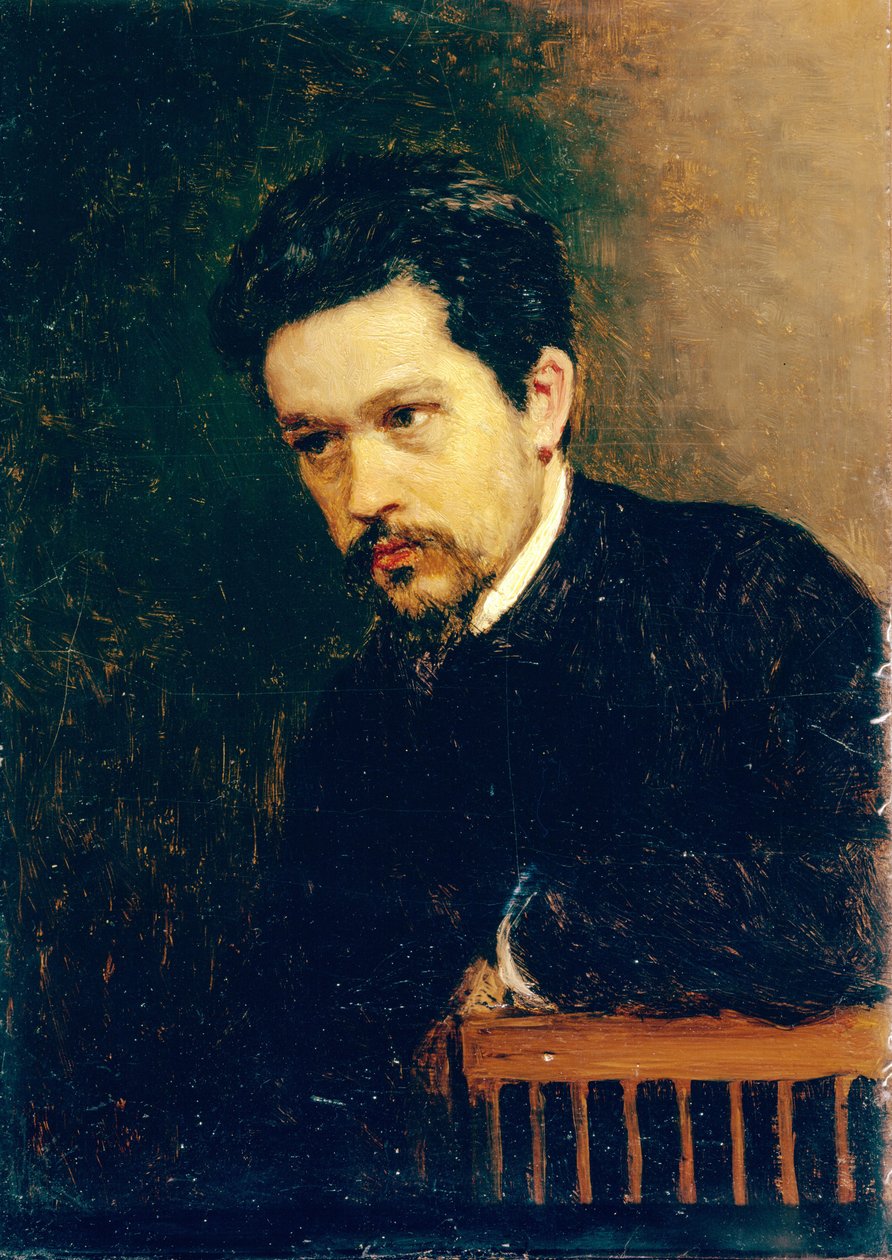 Zelfportret, 1895 door Nikolai Aleksandrovich Yaroshenko