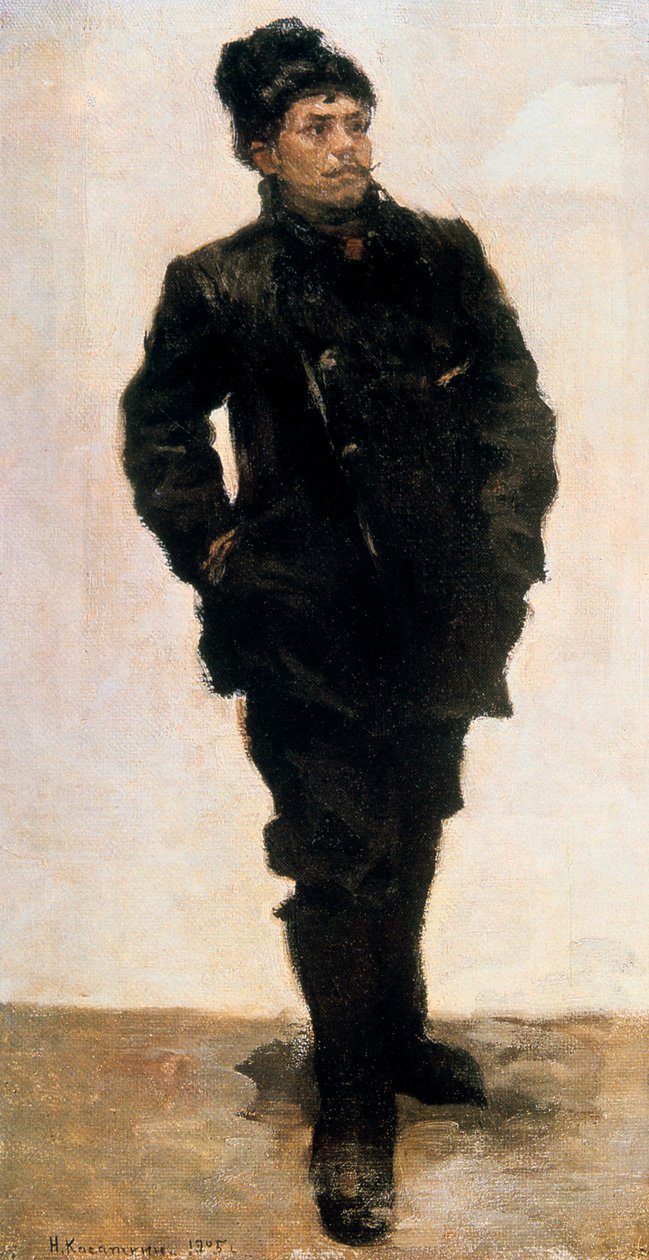 Militante Arbeider, 1905 door Nikolai Alekseevich Kasatkin