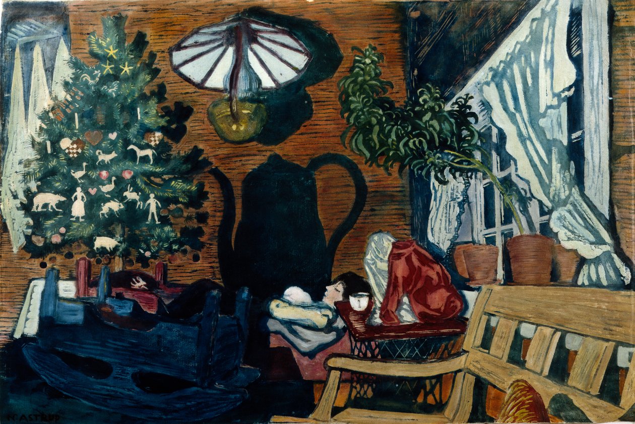 Kerstmis in Sandalstrand door Nikolai Astrup