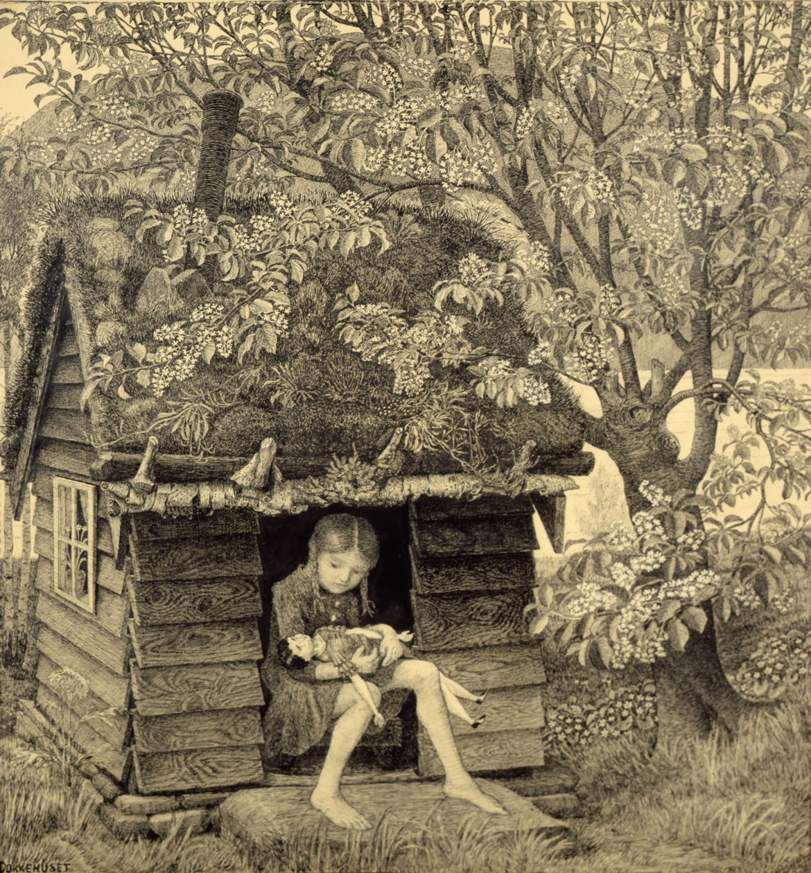 Poppenhuis door Nikolai Astrup