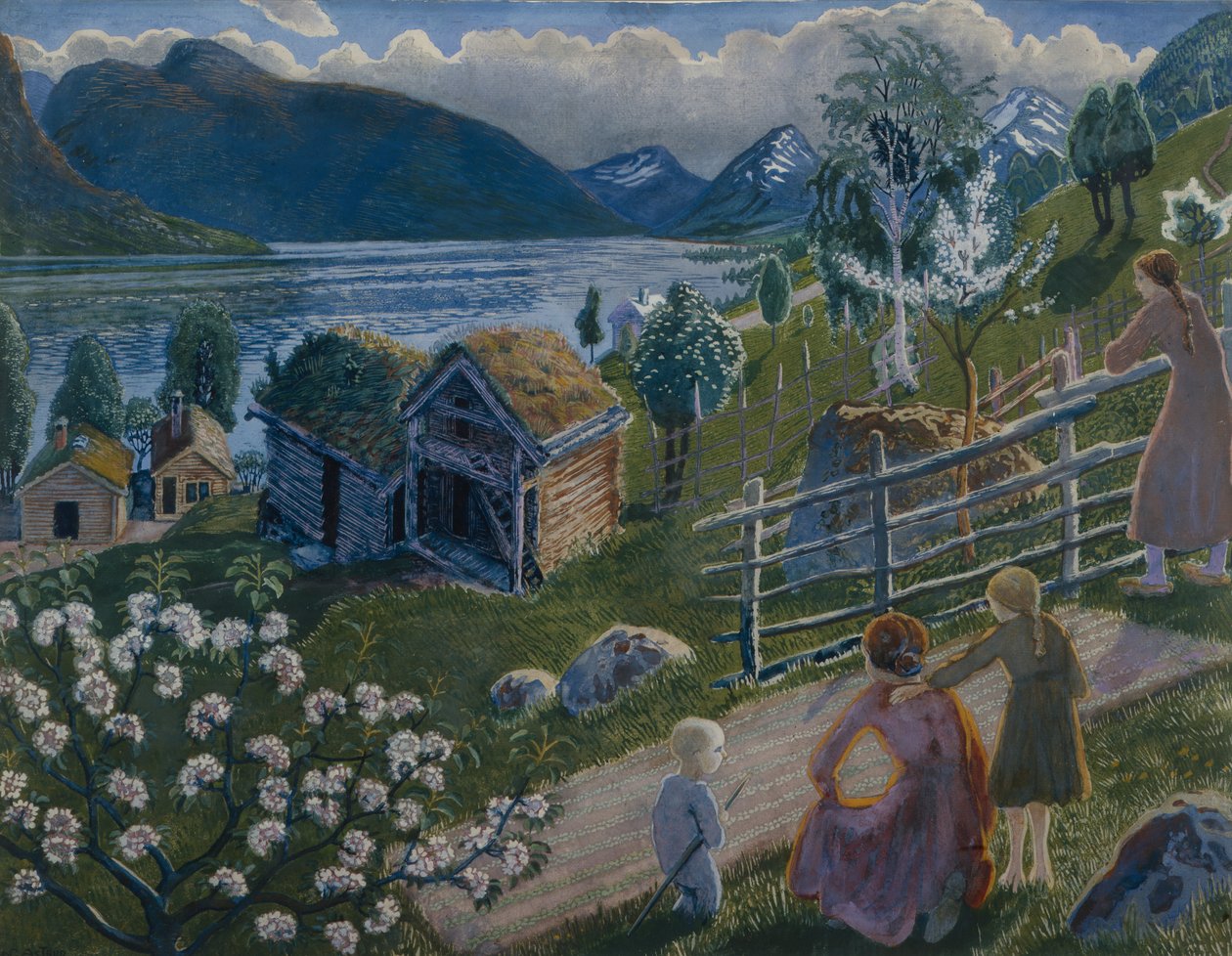 Grijs weer bij Sandalstrand door Nikolai Astrup