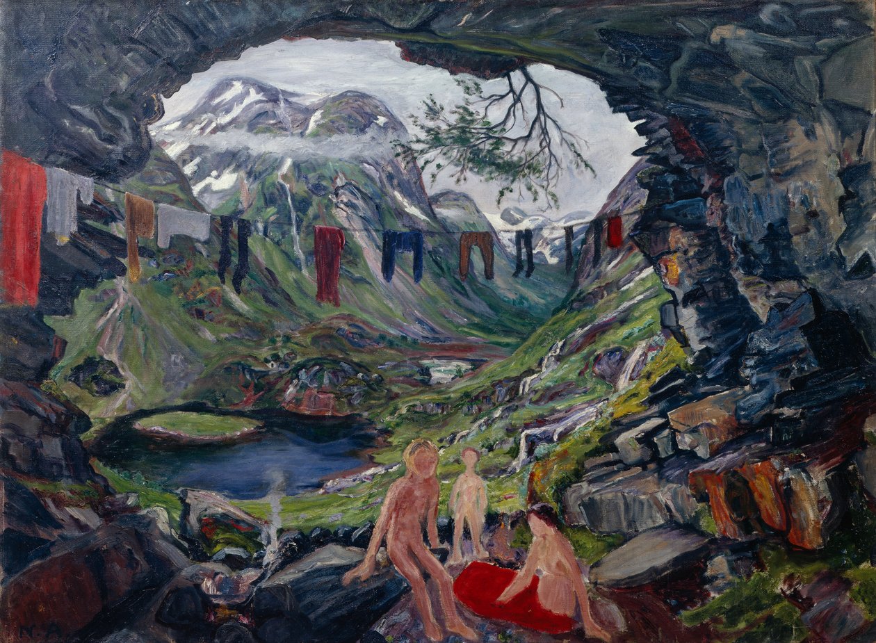 De grot door Nikolai Astrup