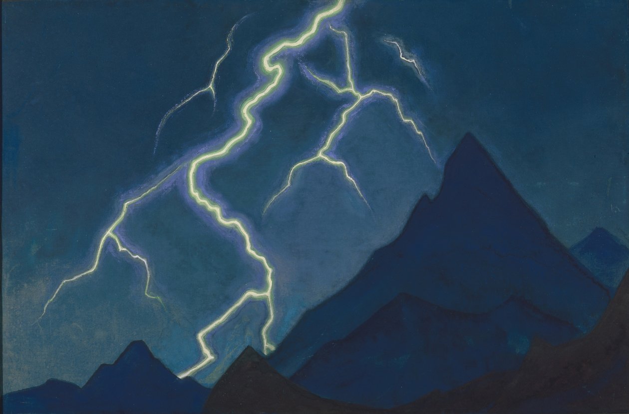 Roep van de hemel. Bliksem, 1935-1936 door Nikolai Konstantinowitsch Roerich