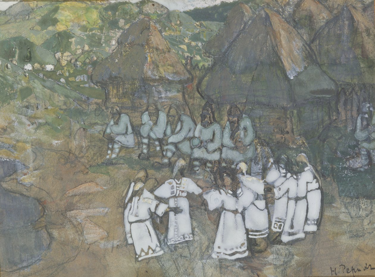 Cirkel dans, begin 1900s door Nikolai Konstantinowitsch Roerich