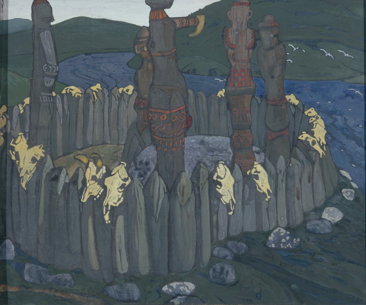 Idolen, 1901 door Nikolai Konstantinowitsch Roerich