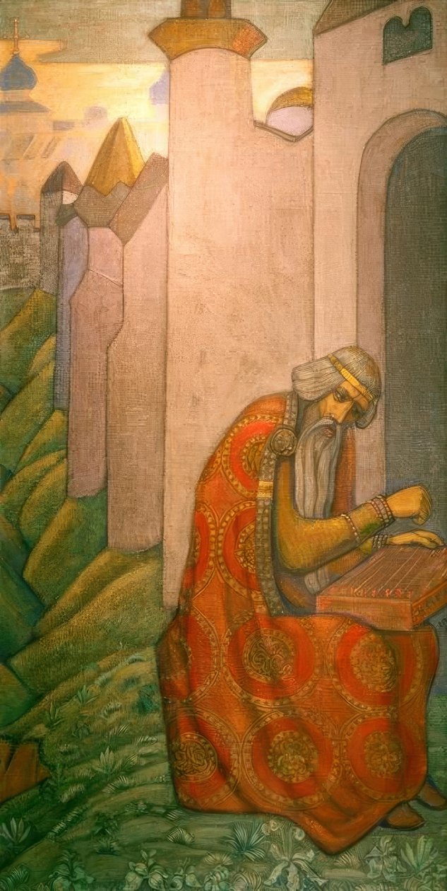 Slavische dichter (Bajan) door Nikolai Konstantinowitsch Roerich