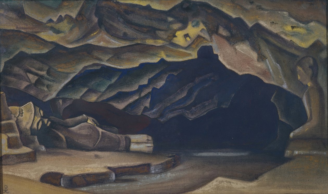 Parinirvana, 1935-1936 door Nikolai Konstantinowitsch Roerich