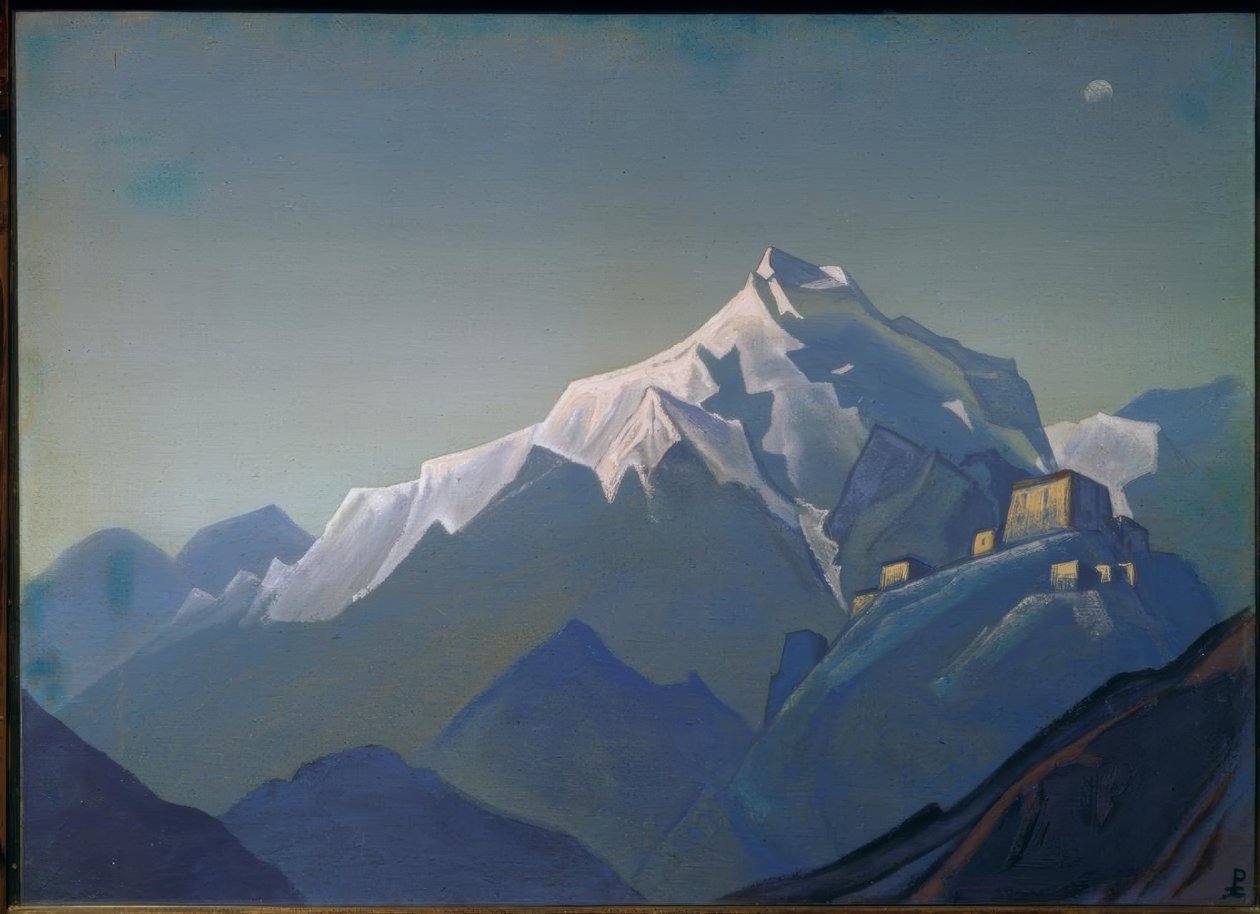Tibet. Een klooster door Nikolai Konstantinowitsch Roerich