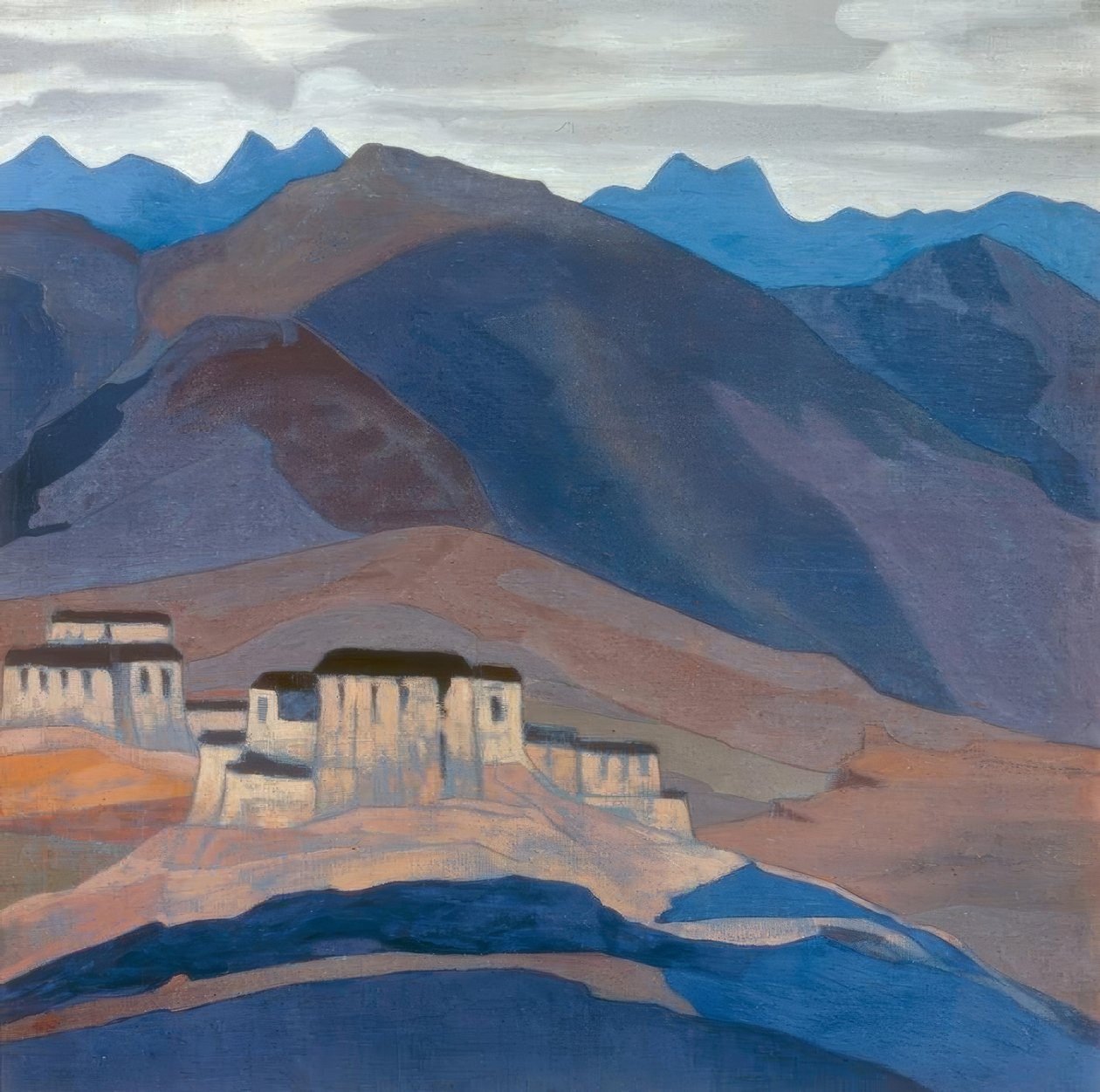 Tibetaans klooster door Nikolai Konstantinowitsch Roerich