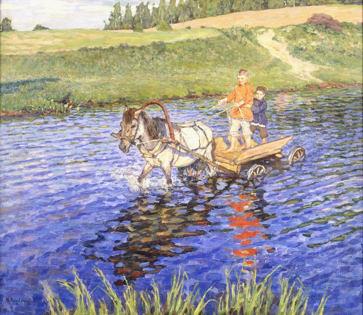 De Rivier Oversteken door Nikolai Petrovich Bogdanov Belsky