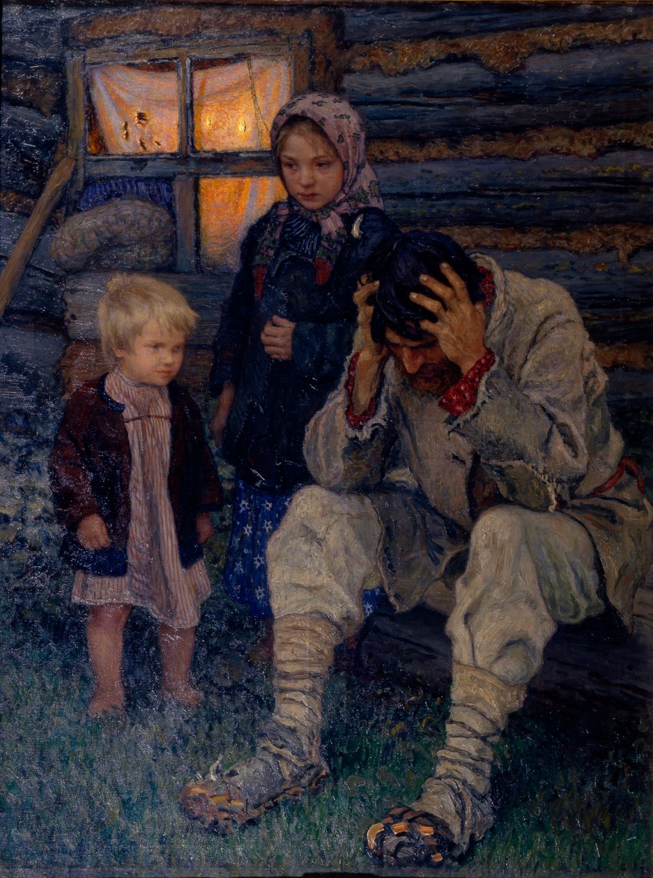 Rouw door Nikolai Petrovich Bogdanov Belsky