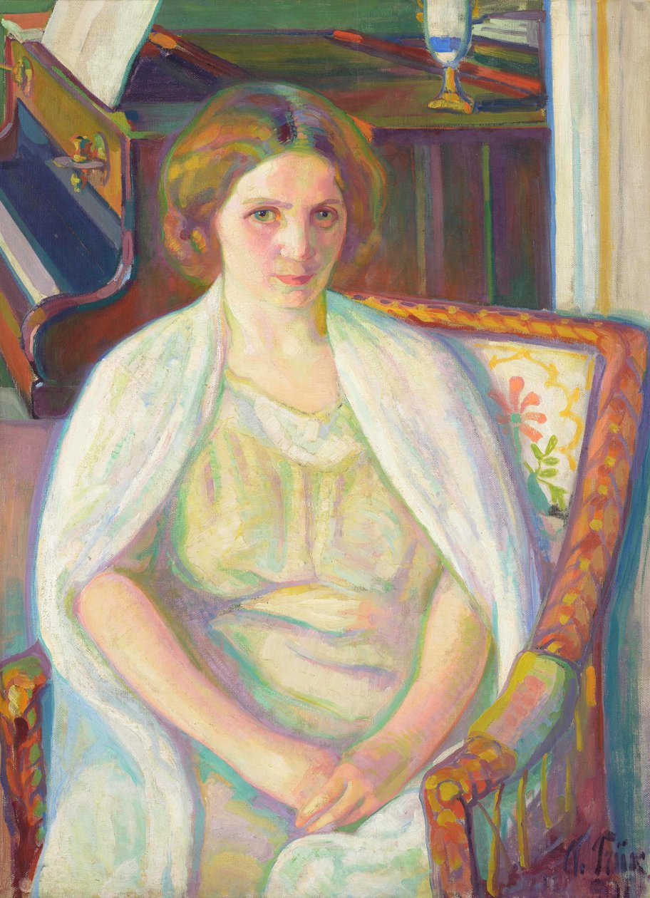 Ests: "Portret van Alviina Hyllestedt". door Nikolai Triik