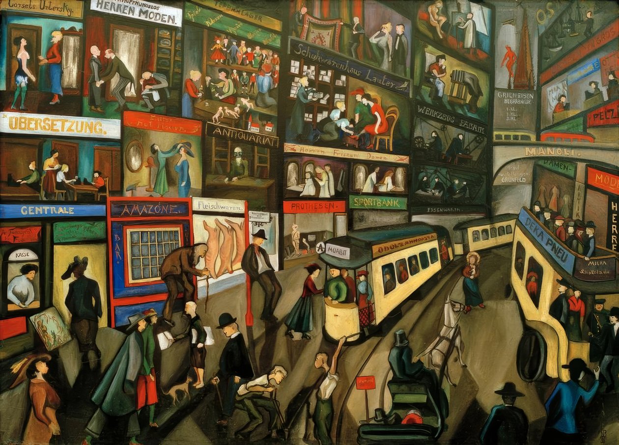 Straatscène in Berlijn door Nikolaus Braun