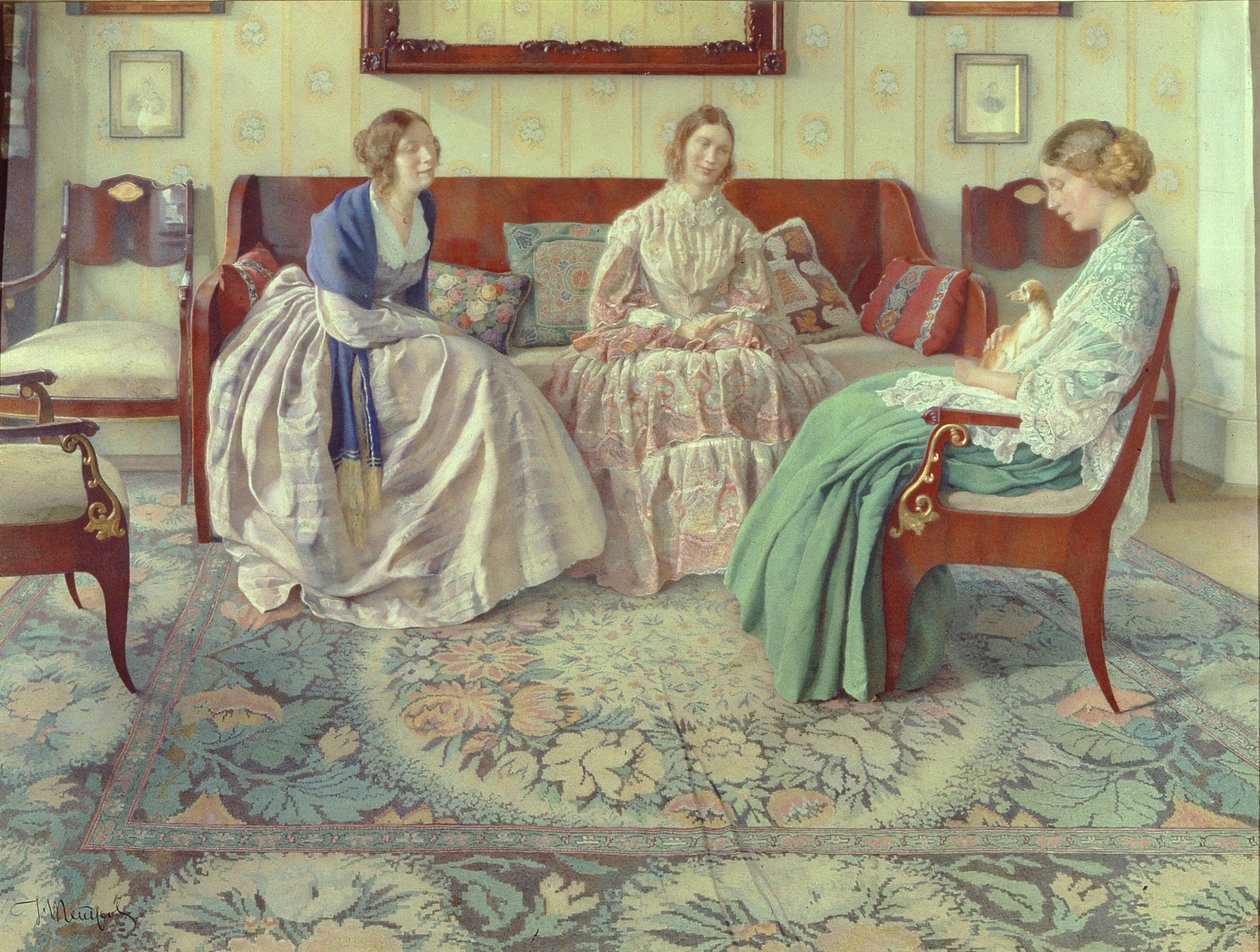 Drie Dames, 1916 door Nikolay Filippovich Petrov
