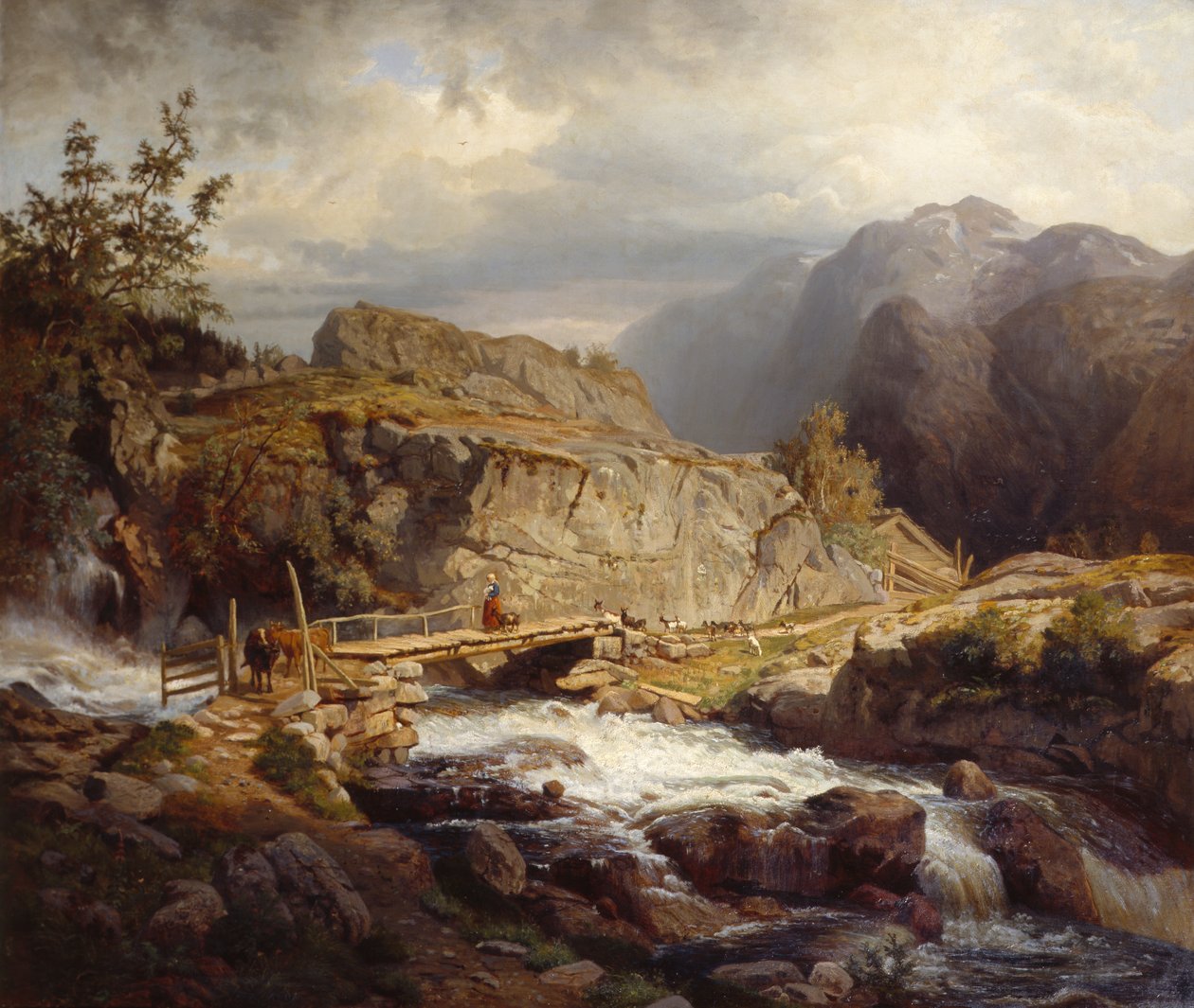 Rivier in de berg door Nils Bjørnsen Møller