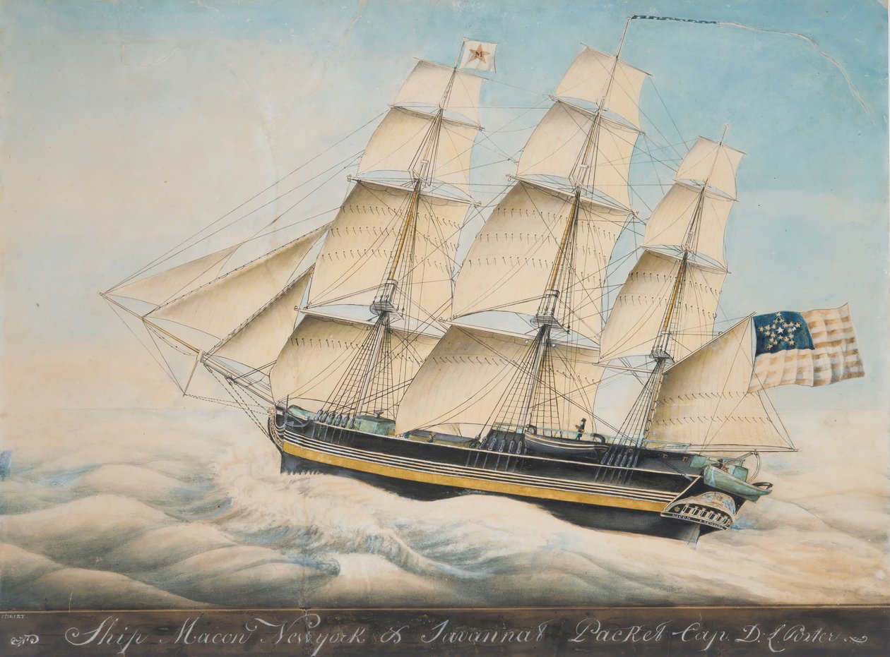 Het Schip Macon, 1828-35 door Nivelet