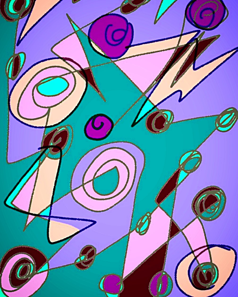 Abstracte schilderij nr.02 door Nomi Morina