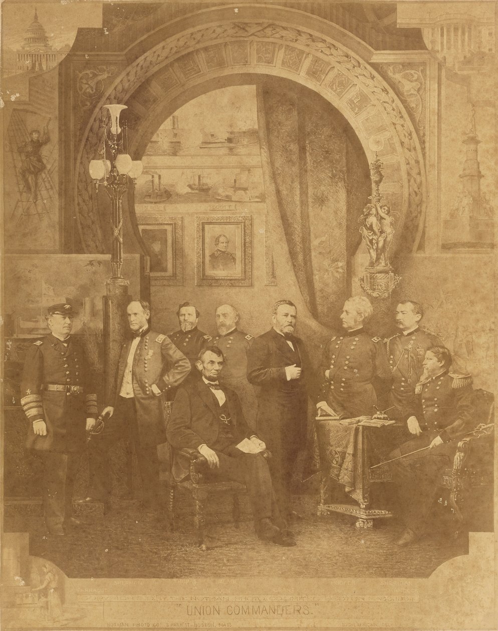 Unie commandanten door Notman Photograph Company