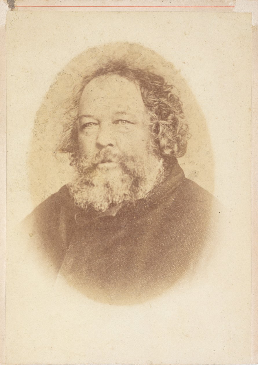 Portret van Mikhail Alexsandrovich Bakunin (1814-1876), door O. Meistring, Genève 1867 door O. Meistring