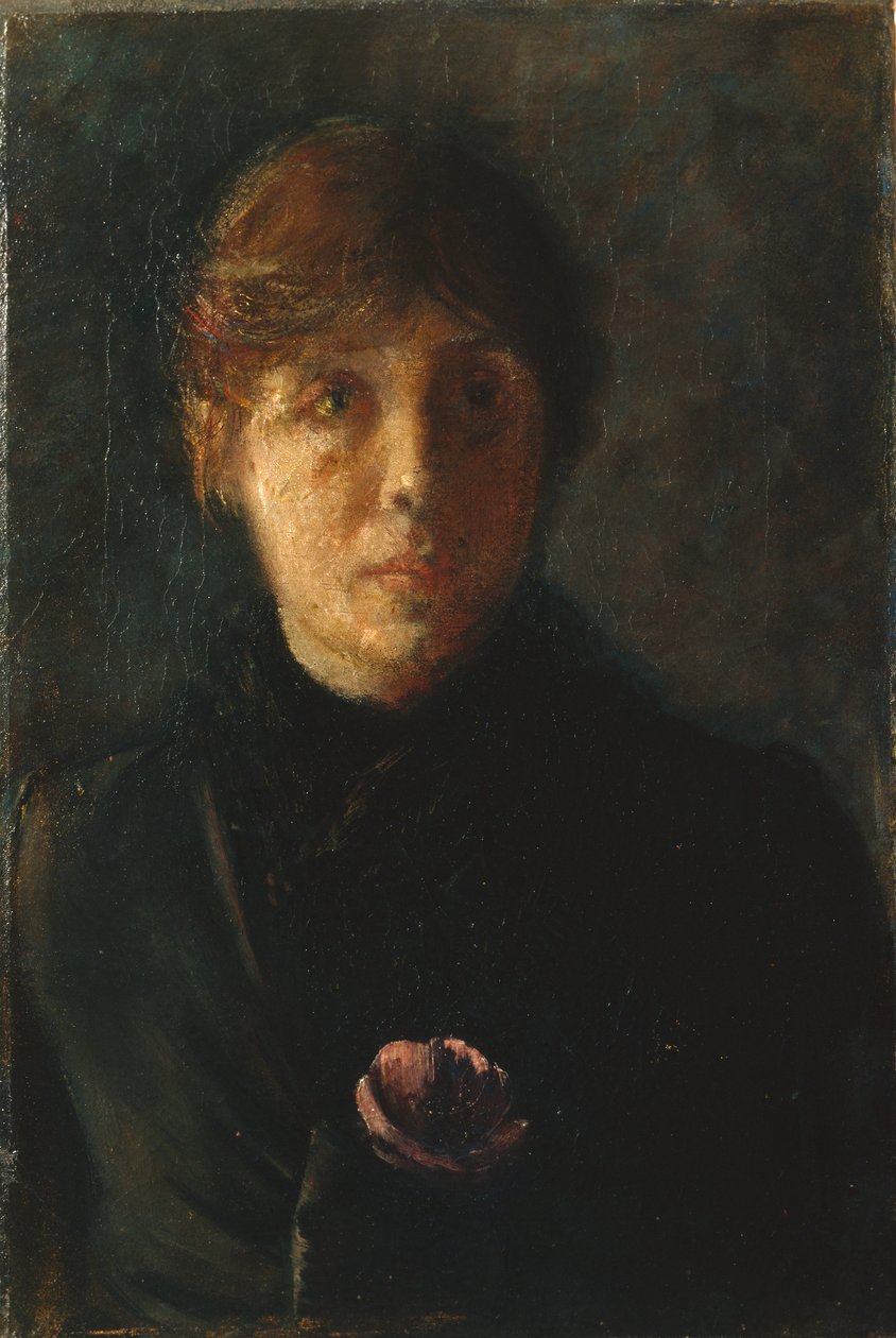 Zelfportret, c.1890 door Oda Krohg