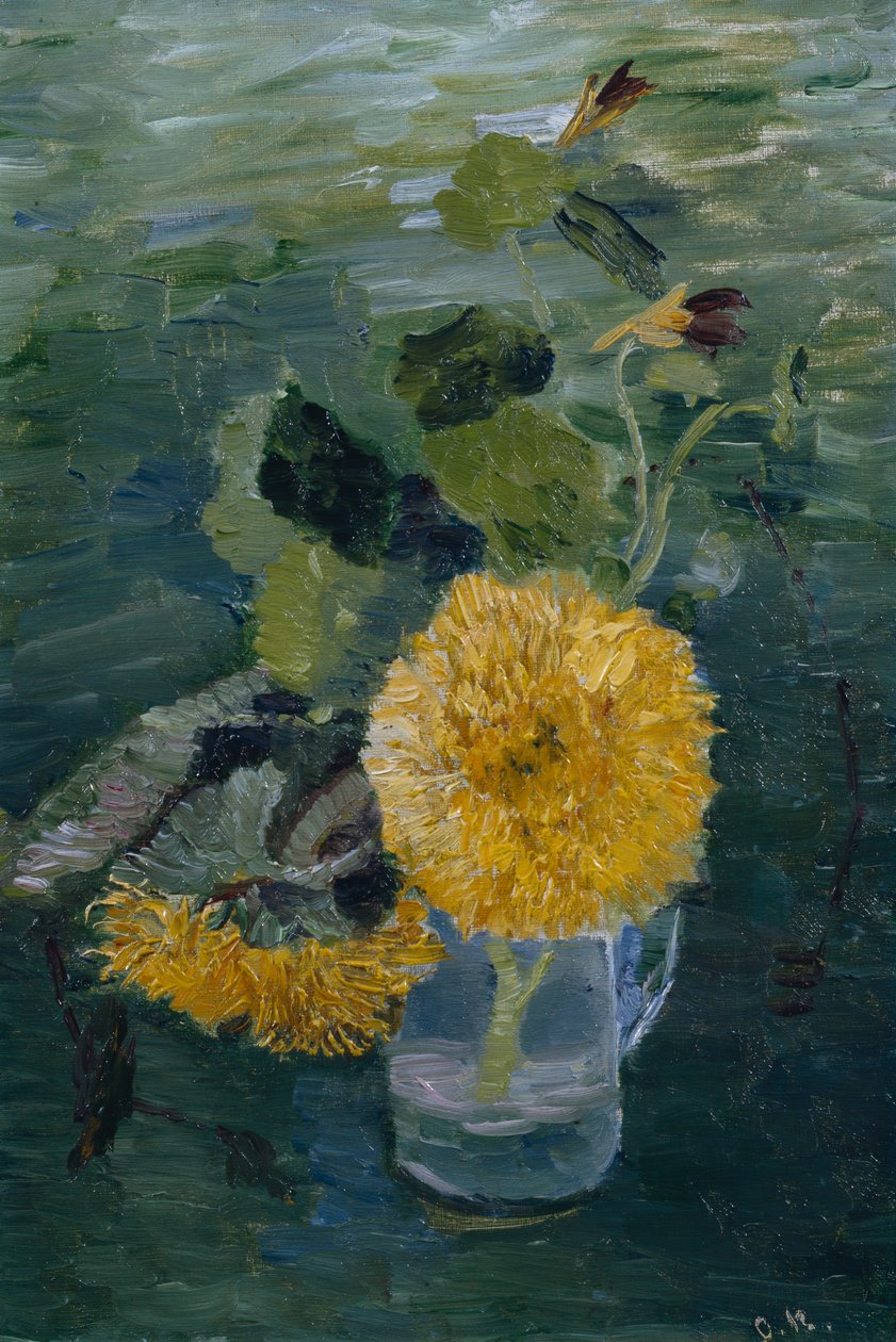 Zonnebloemen door Oda Krohg