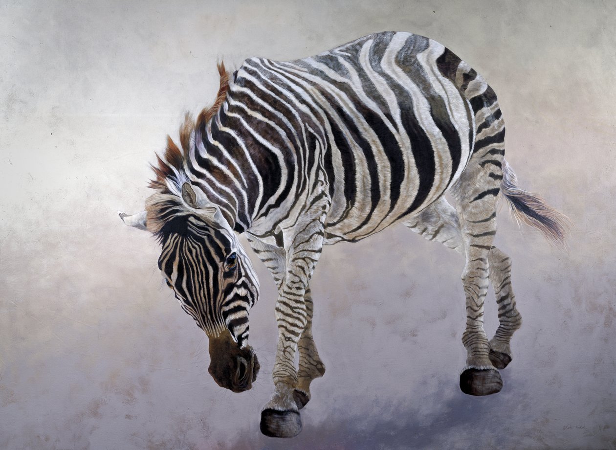 Equus burchelli 2, 2010 (acryl op doek) door Odile Kidd