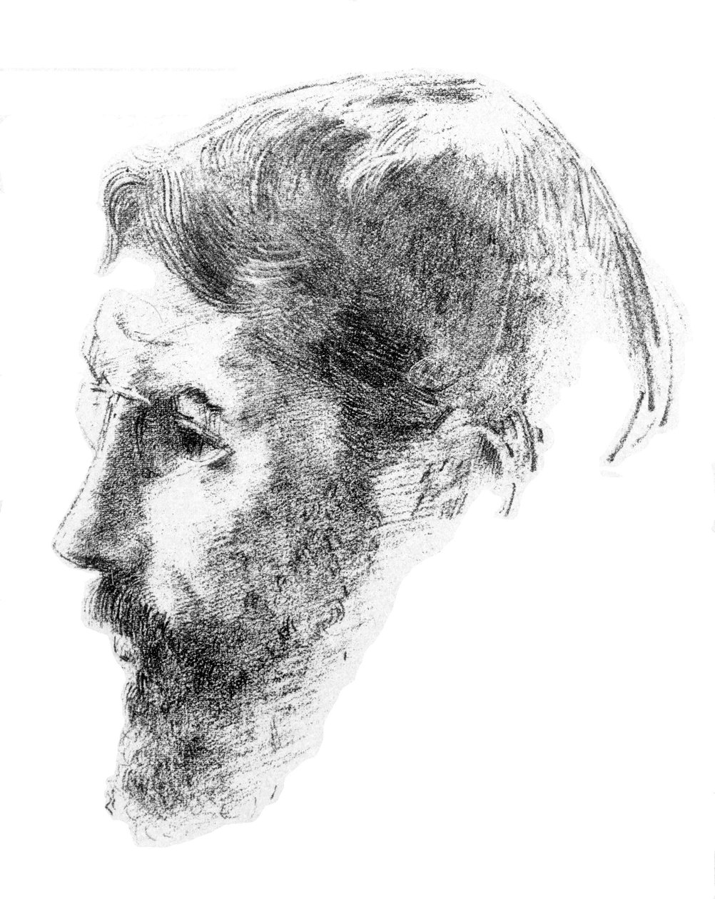 Portret van Bonnard (Proefdruk van de Kunstenaar) door Odilon Redon