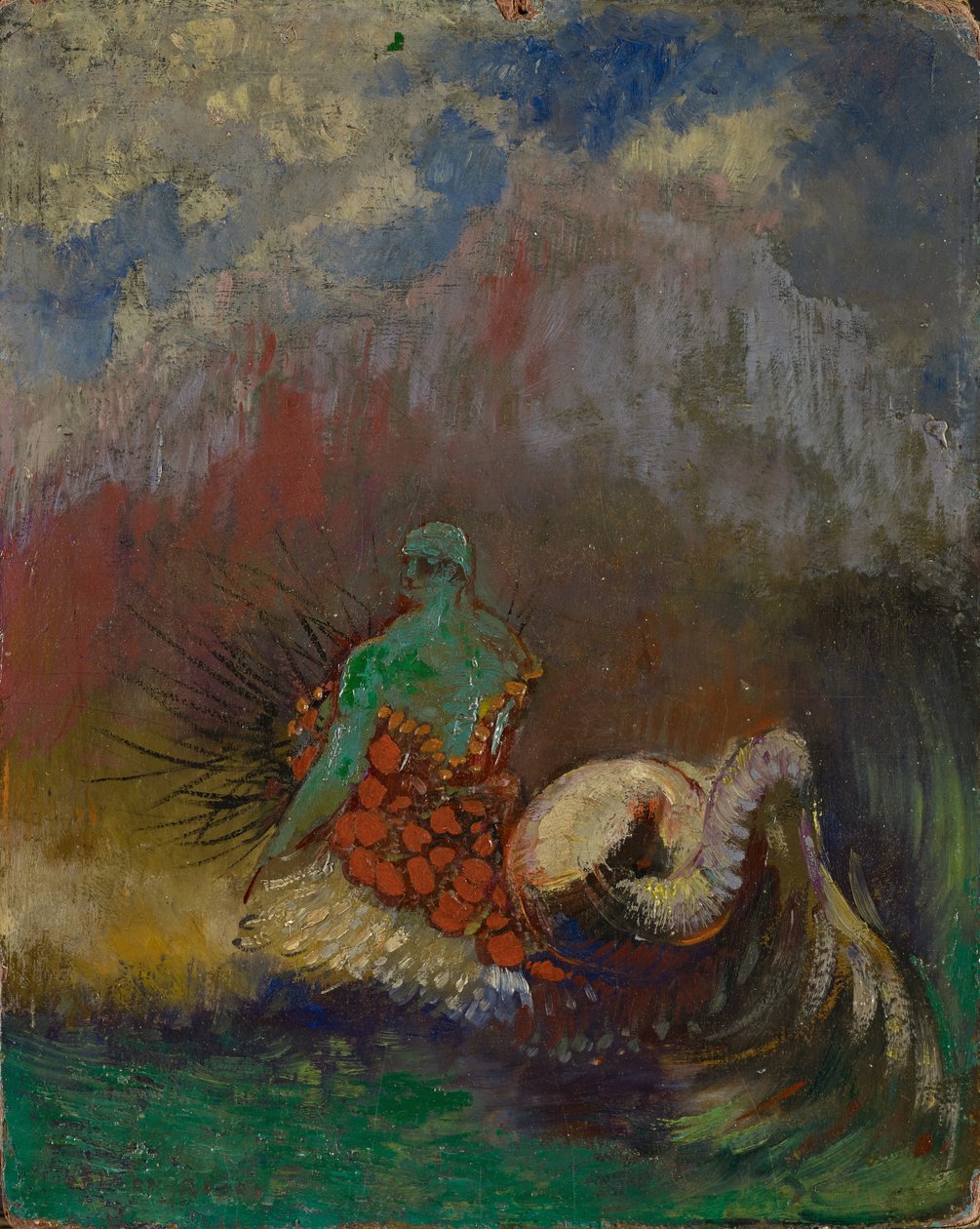 Sirene, ca. 1900 door Odilon Redon