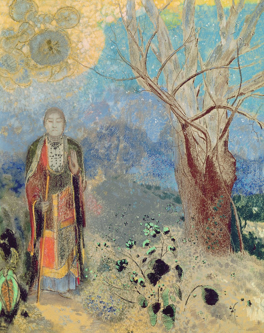 De Boeddha, c.1905 door Odilon Redon