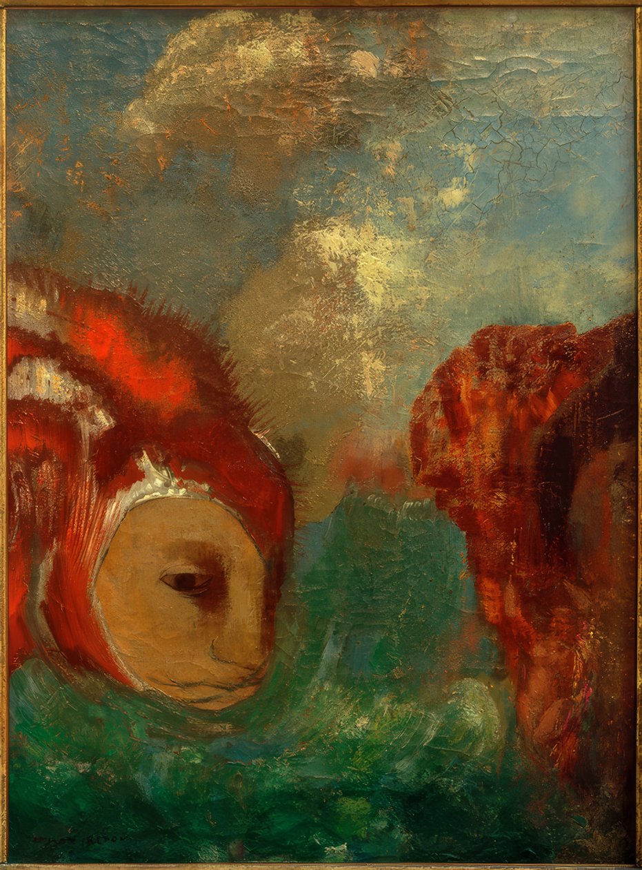 Angelika en de draak door Odilon Redon