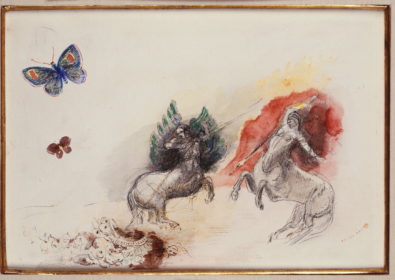 Slag van de Centauren door Odilon Redon