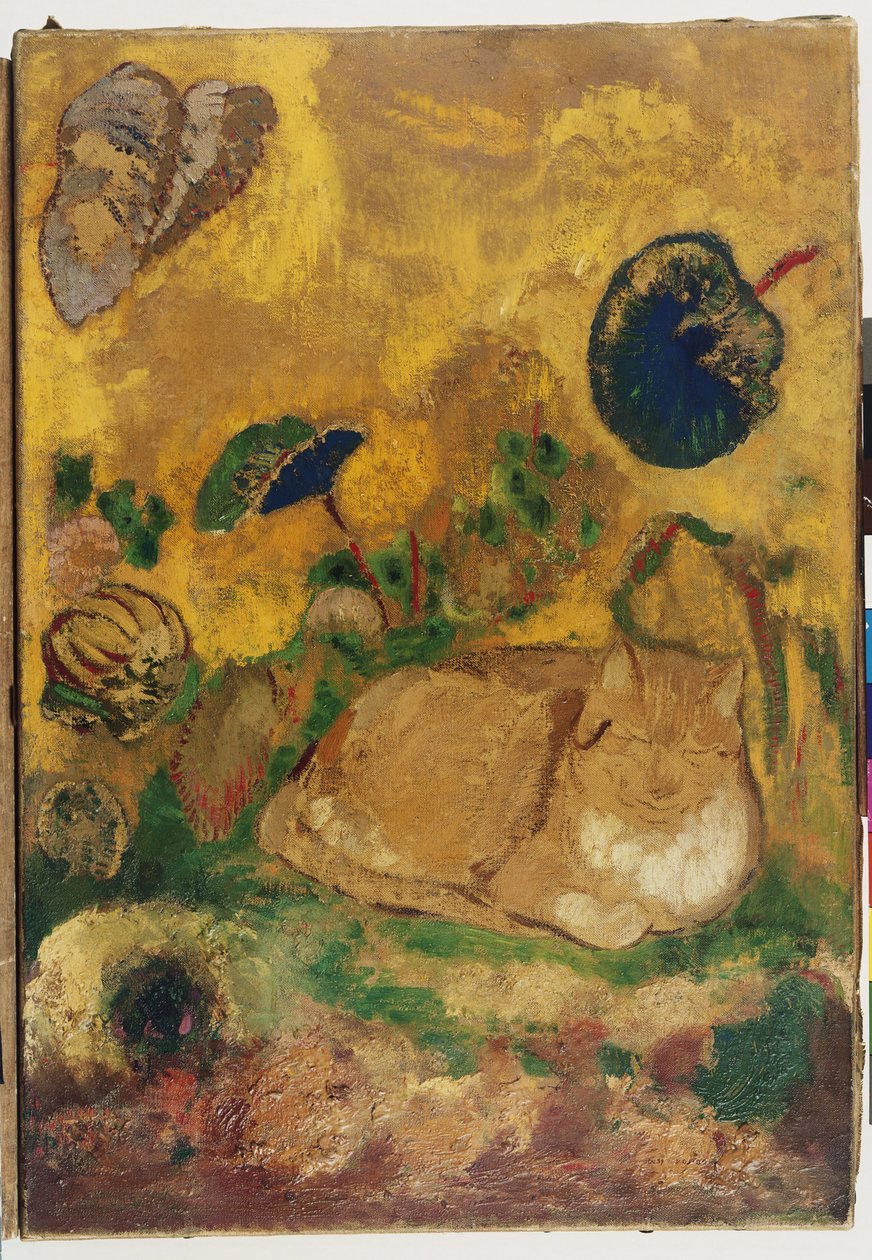Bazon: De Kat van de Kunstenaar, 1905 door Odilon Redon