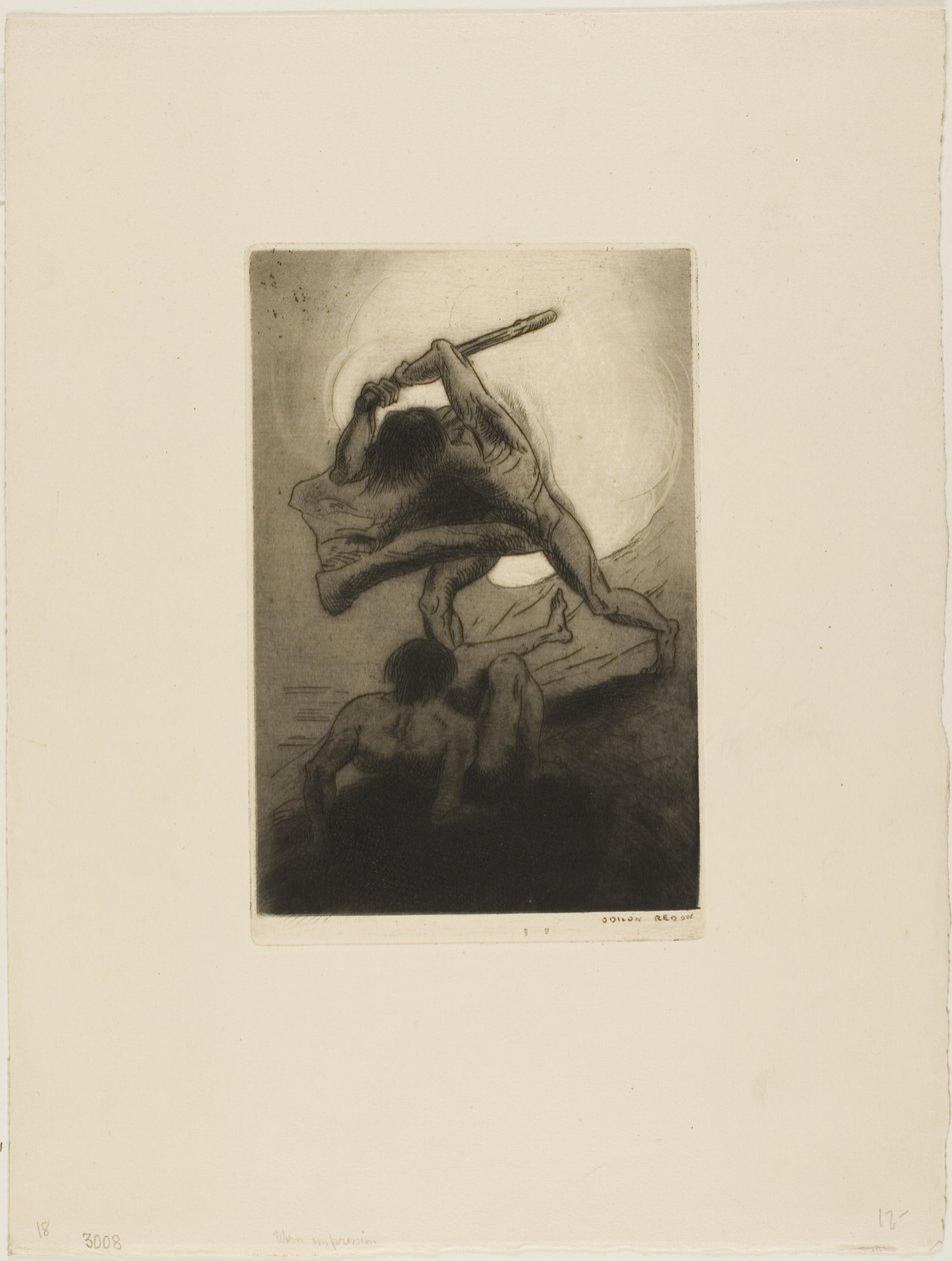 Kaïn en Abel door Odilon Redon