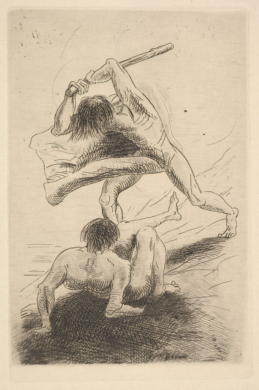 Kaïn en Abel door Odilon Redon