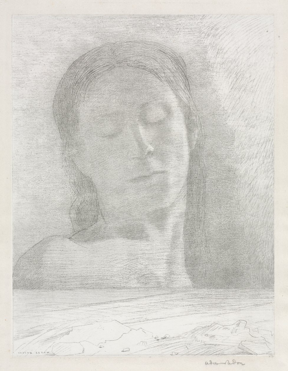 Gesloten Ogen door Odilon Redon