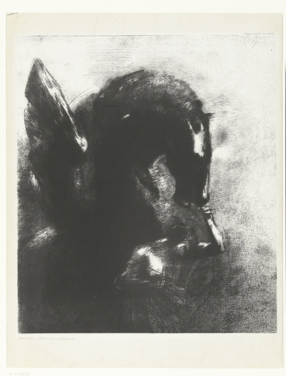 De gevangen Pegasus door Odilon Redon