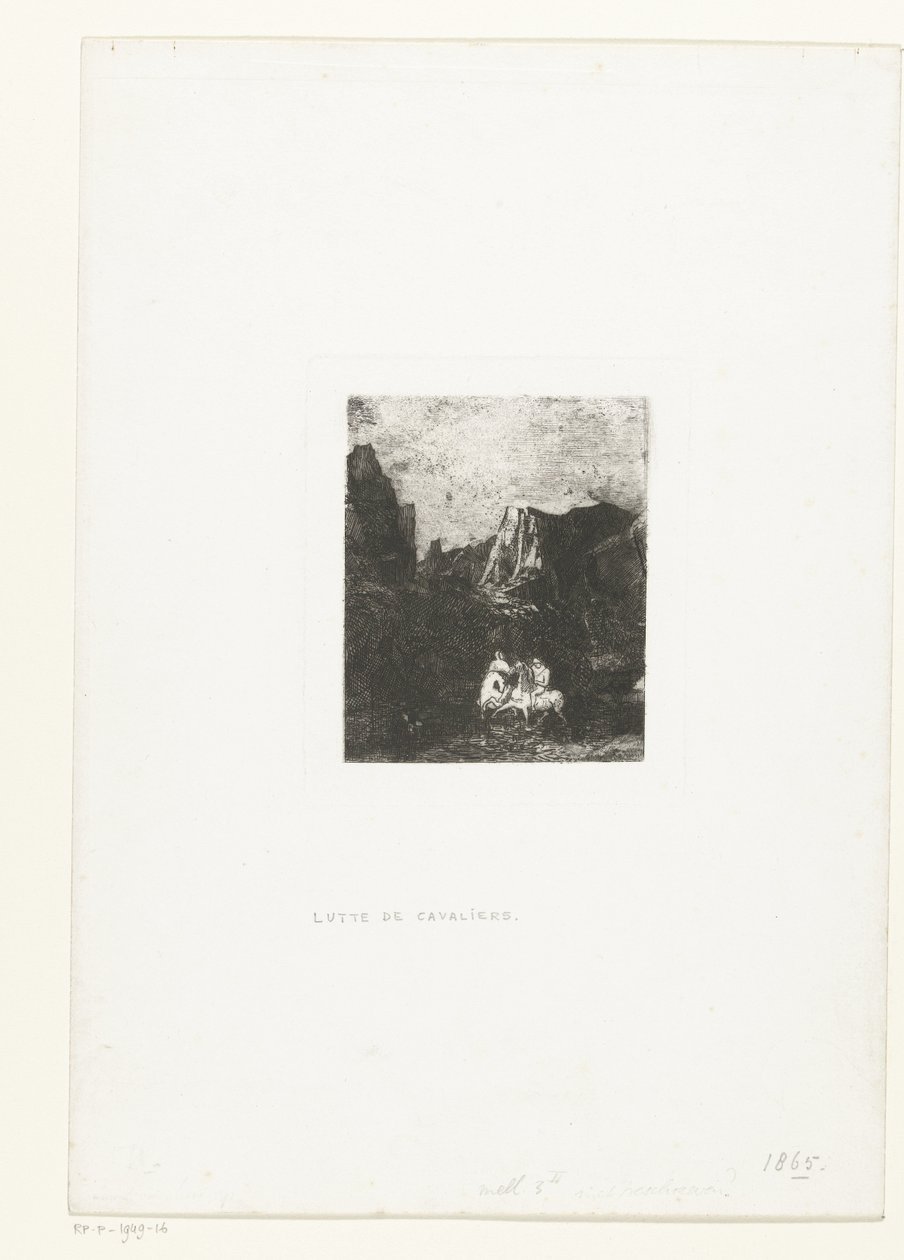 De twee kleine ruiters door Odilon Redon