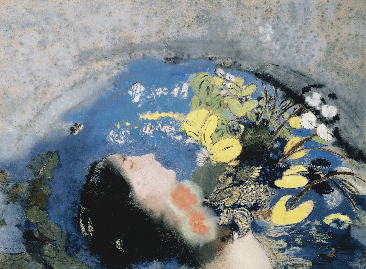 De Verdrinking van Ophelia door Odilon Redon