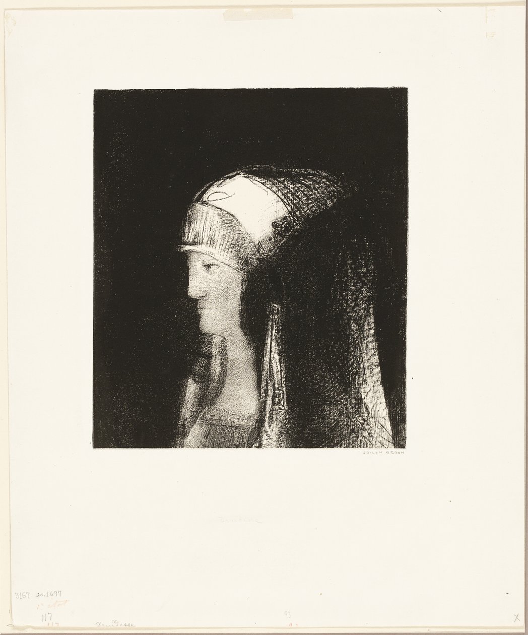 Druidin door Odilon Redon