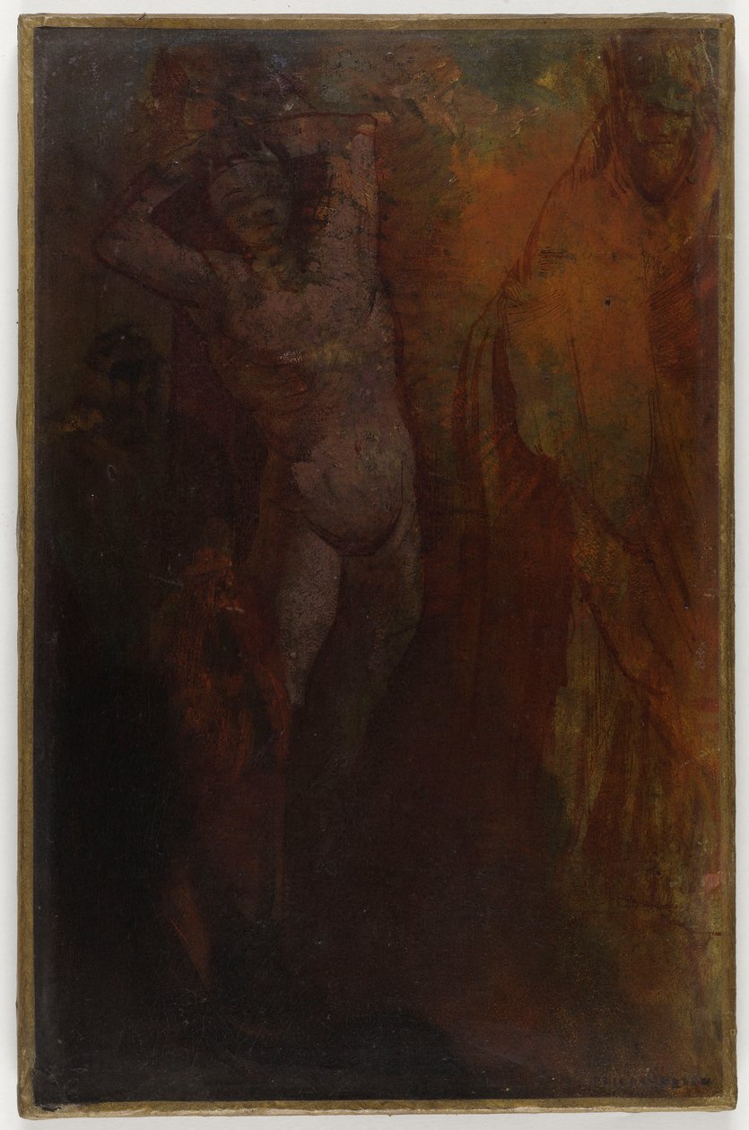 Frans: Composition à trois personnages (Vlagvoering) door Odilon Redon