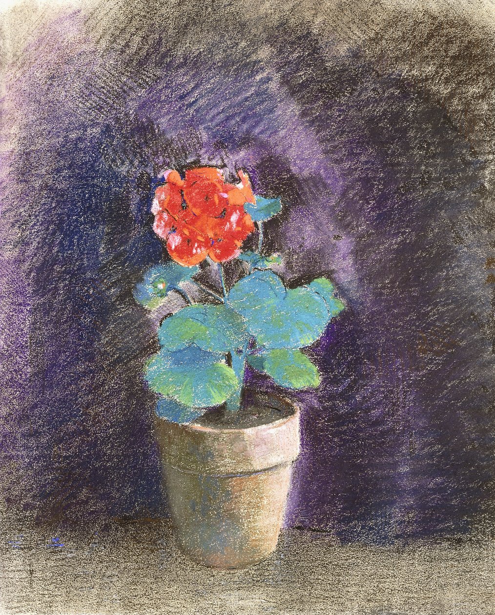 Geranium door Odilon Redon