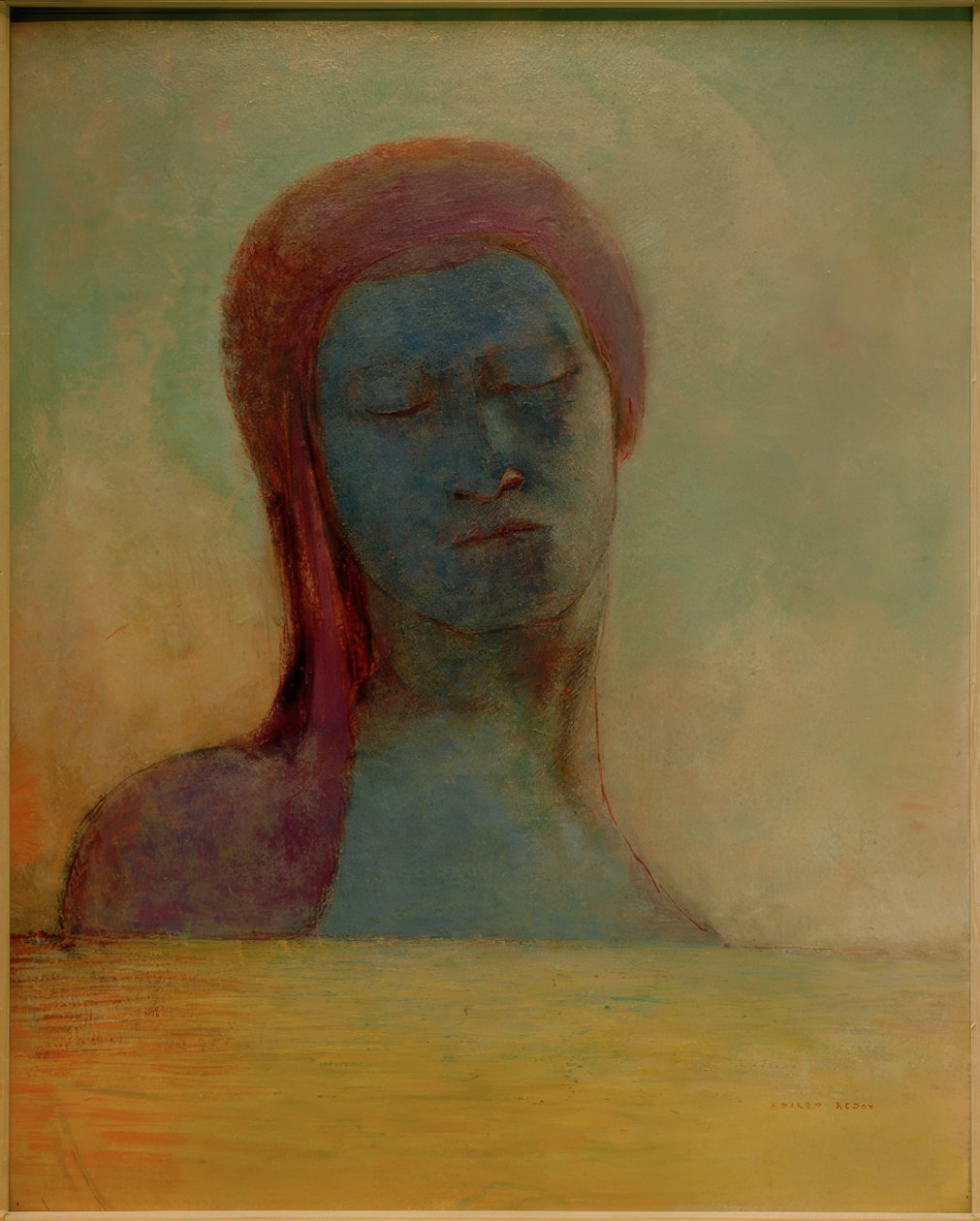 Gesloten ogen door Odilon Redon