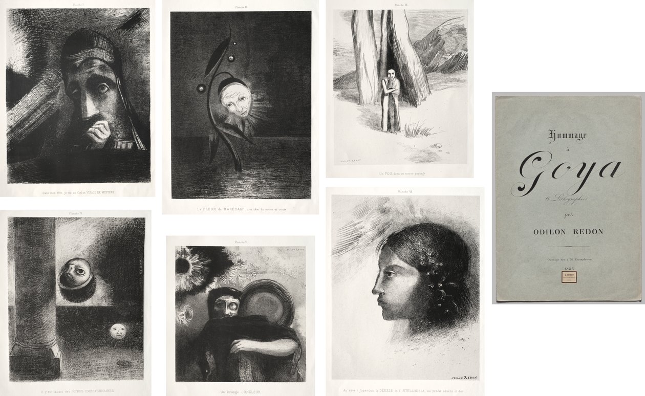 Hulde aan Goya door Odilon Redon